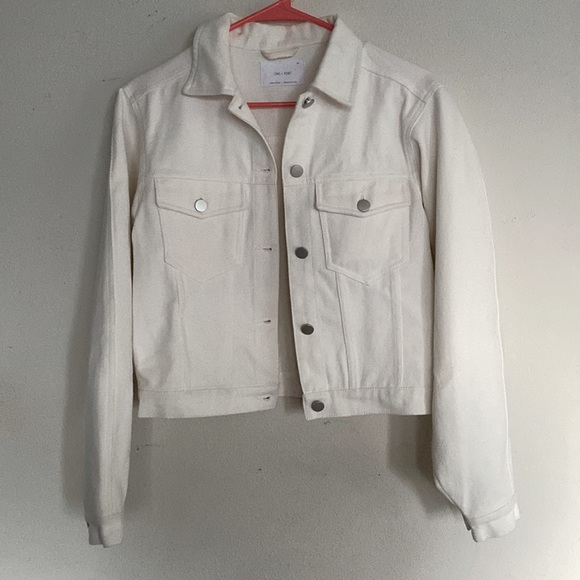 Oak and Fort , white denim jacket, women’s S/P - Picture 5 of 8